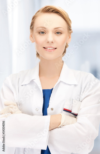 smiling female doctor in hospital