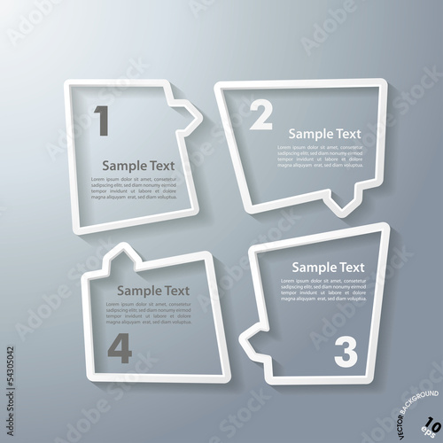 Abstract White Window Cycle Infographic Design