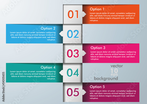 Infographic 5 Squares Background