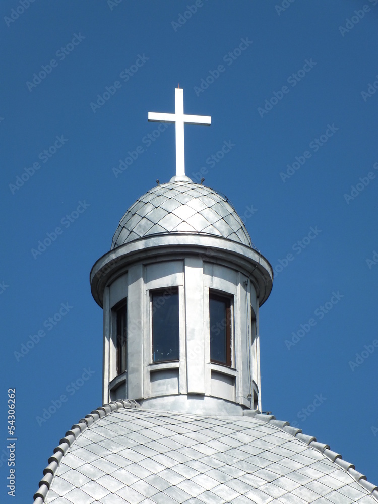 Shining dome with cross