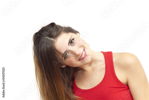 Portrait of a young happy woman