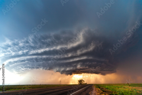 Fototapeta Severe thunderstorm in the Great Plains