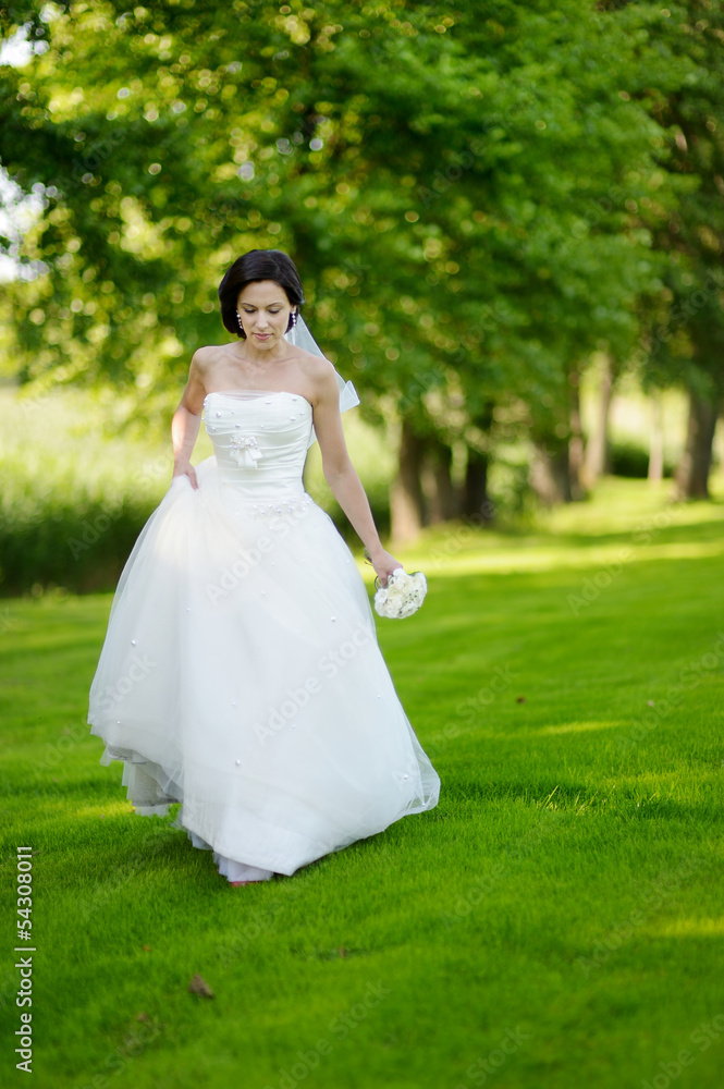 Beautiful bride posing