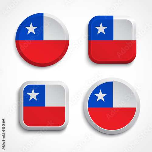 Chile flag buttons Free Download Chile flag buttons - GFXLoad