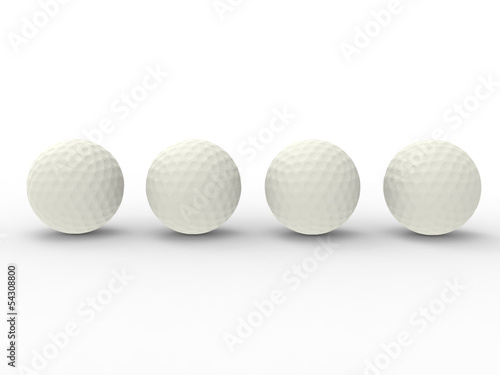 Canvastavla 4 golf balls