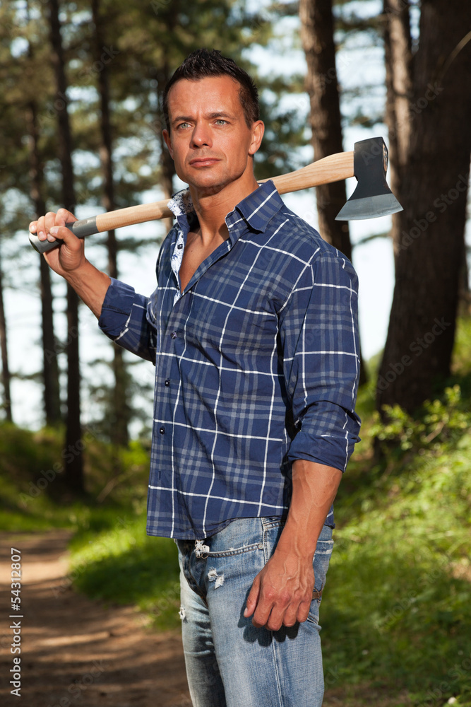 Blue hot sale lumberjack shirt