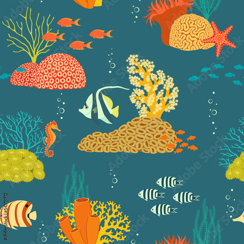 Underwater life pattern