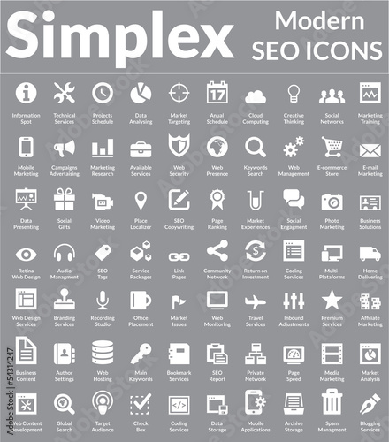 Simplex - Modern SEO Icons (Light Version)