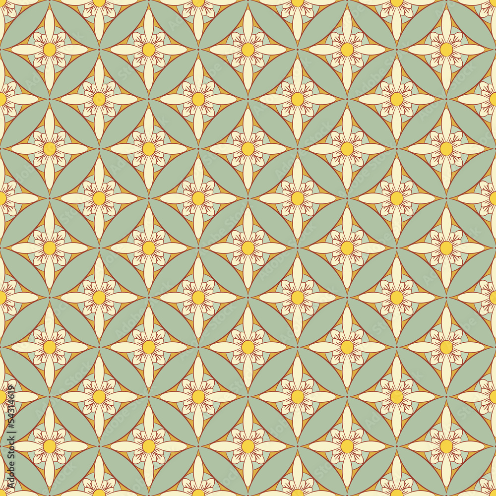 flowers and rhombus flowers and rhombus