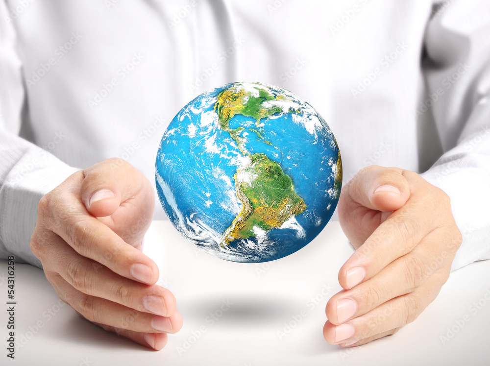 Globe ,earth in hand Globe ,earth in hand