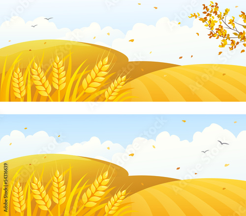 Autumn crop banners