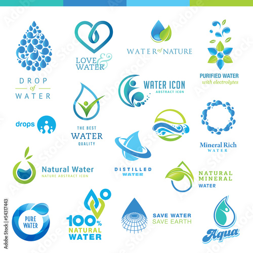 Set of water icons