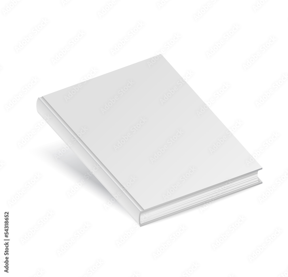 Gray book template on white background Gray book template on white background