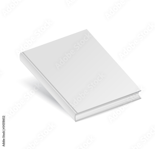 Gray book template on white background