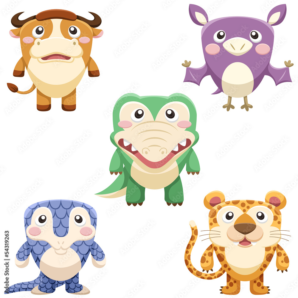 cute animals set cute animals set