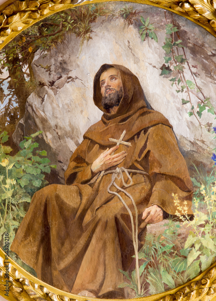 Obraz premium Vienna - Paint of st. Francis from vestibule of Schottenkirche