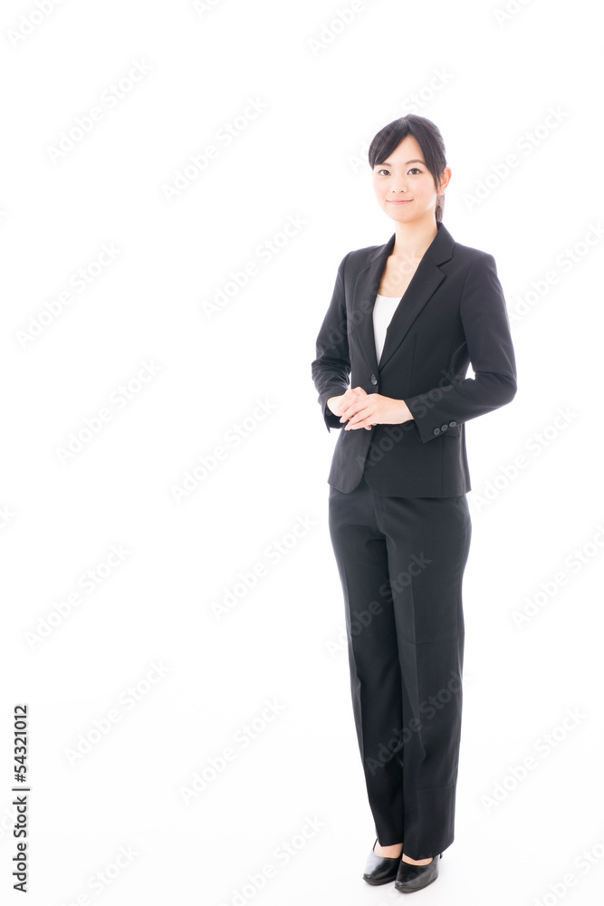 young asian businesswoman on white background young asian businesswoman on white background
