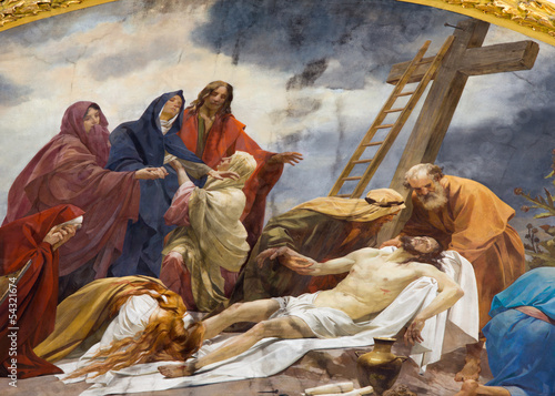 Photography Vienna - Fresco of Deposition of the corss - Schottenkirche