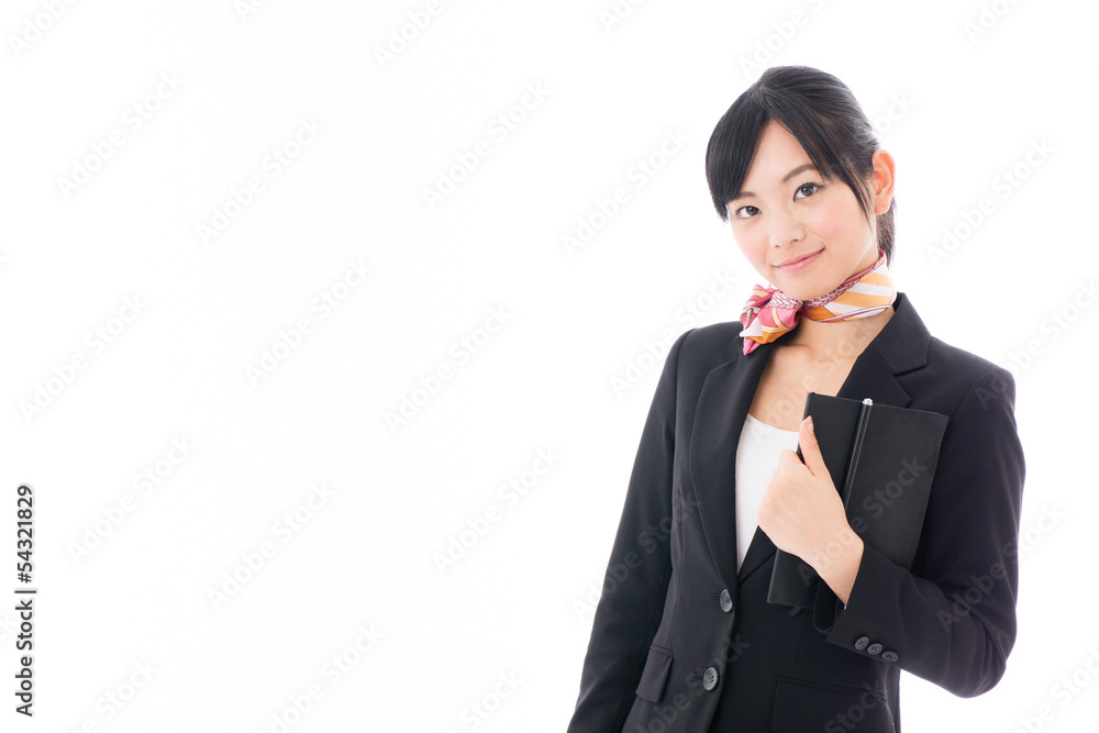 young asian businesswoman on white background young asian businesswoman on white background