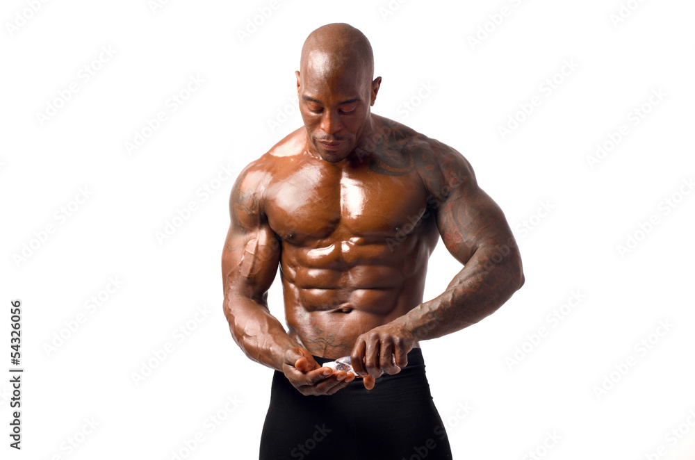 Strong bodybuilder man with perfect abs, shoulders,biceps, chest Strong bodybuilder man with perfect abs, shoulders,biceps, chest