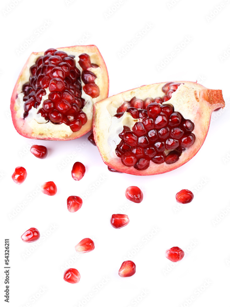 Slices and seeds pomegranate. Slices and seeds pomegranate.
