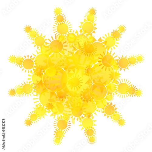 Sun Icon Made Of Suns