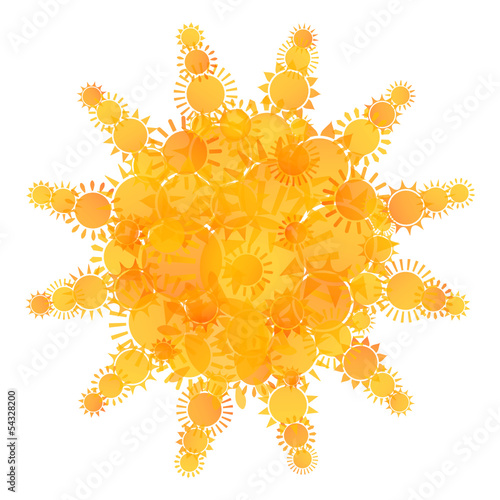 Sun Icon Made Of Suns Orange