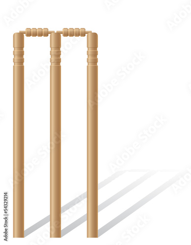 criket wickets vector illustration