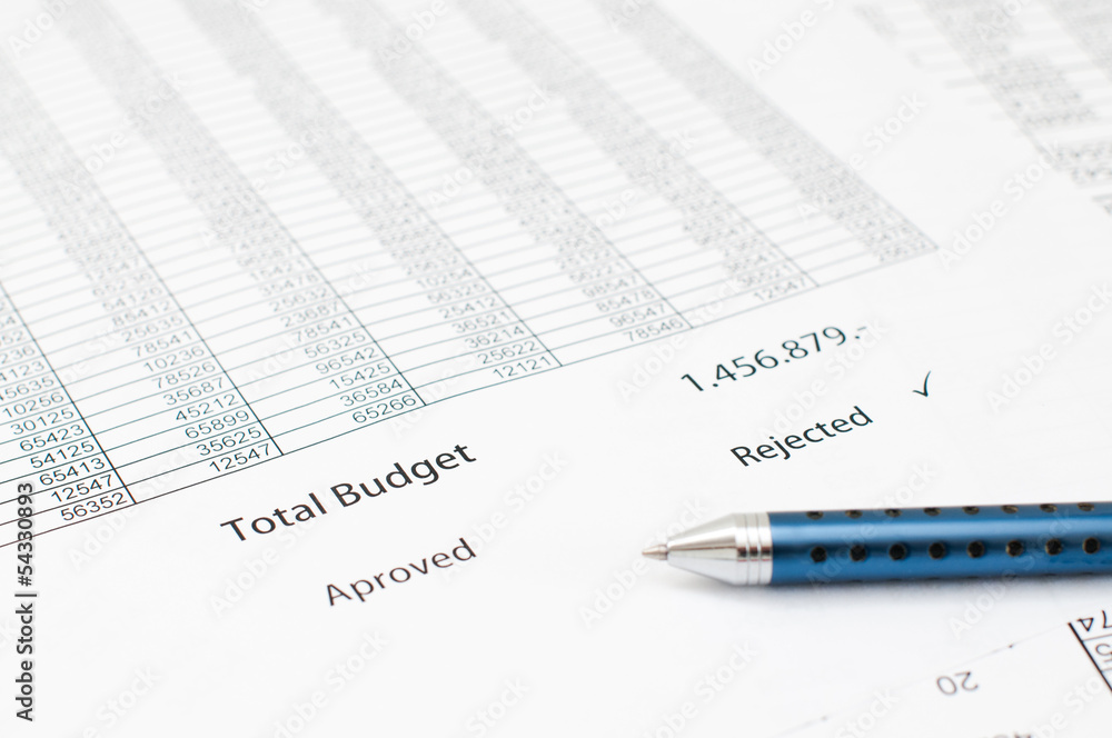 Document rejected budget Document rejected budget