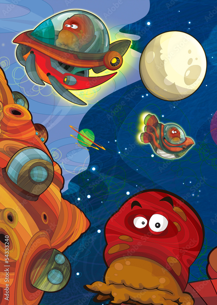 Fototapeta premium The aliens subject - ufo - star