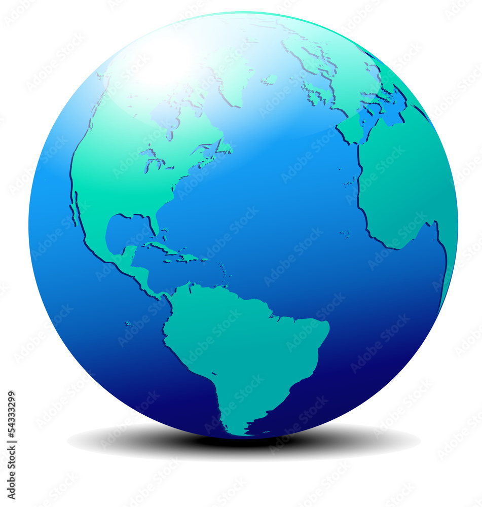 North, South America, Europe, Africa Global World