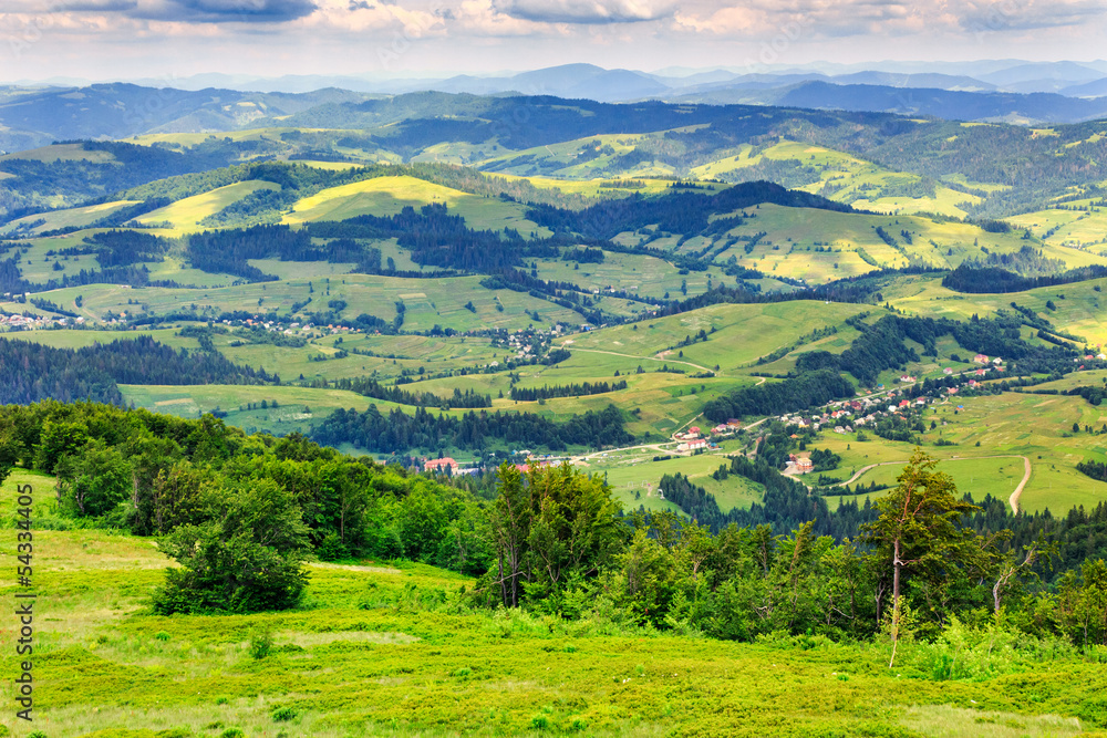 Obraz premium high mountain panorama view