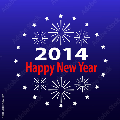 2014 год ,Новый год , вектор