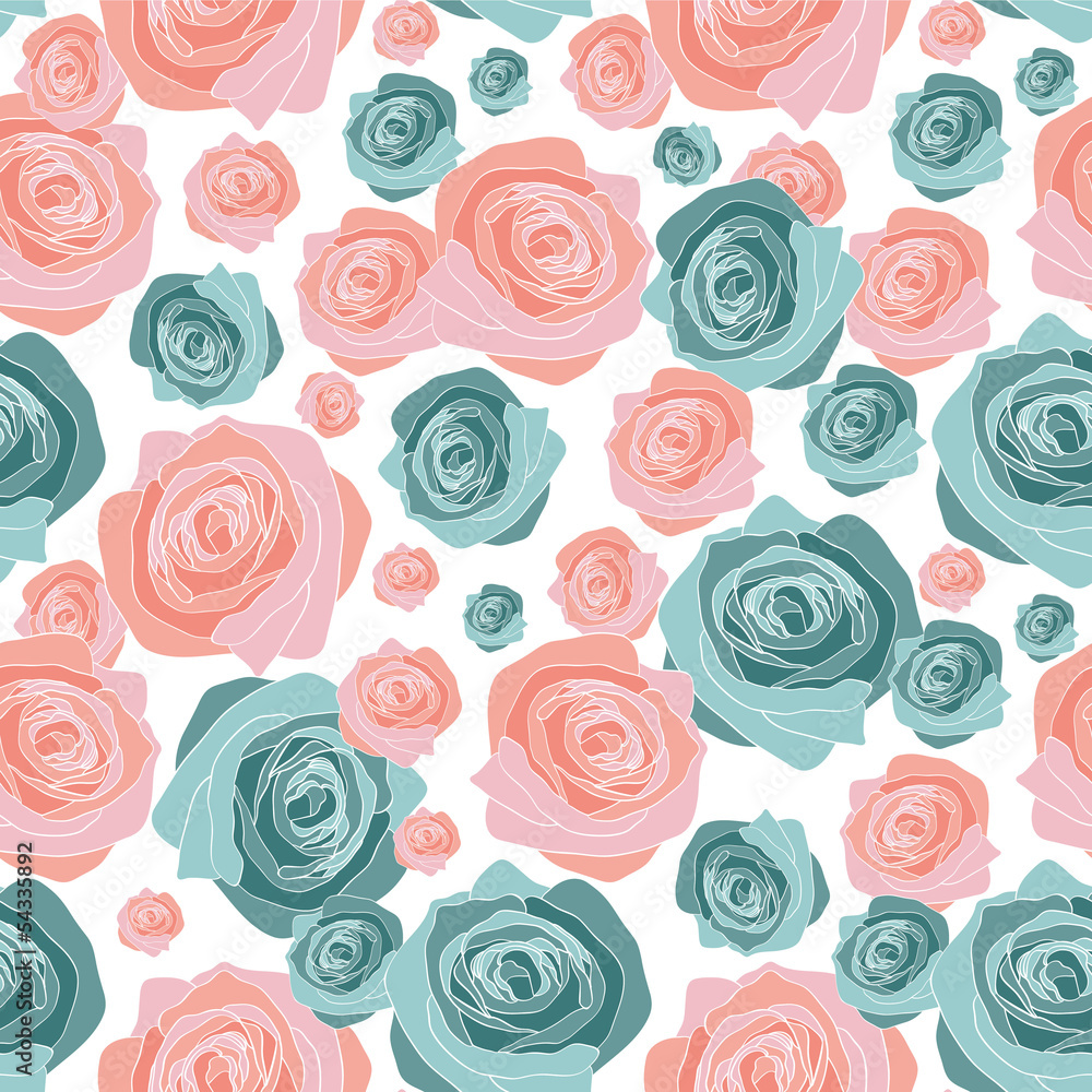 Seamless pattern with beautiful roses Seamless pattern with beautiful roses