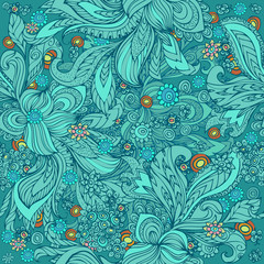 Sierkussen Turquoise patronen Abstracte naadloze textuur structuur  © Aloksa