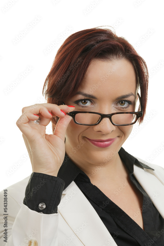 Geschäftsfrau mit Brille