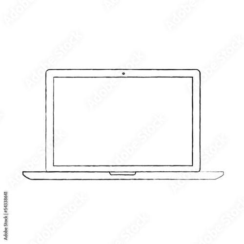 Hand-drawn laptop vector illustration © mpfphotography