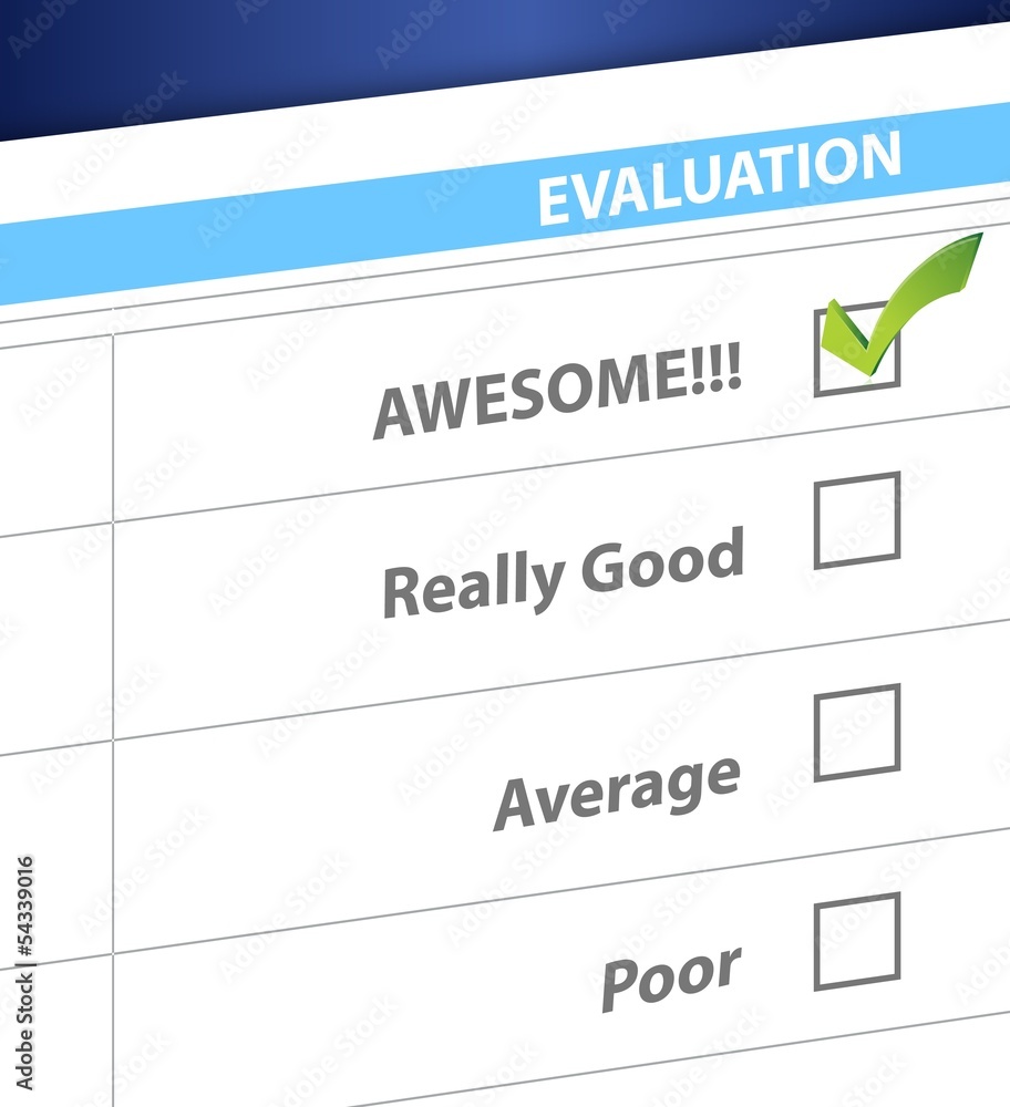 awesome result on a survey. illustration awesome result on a survey. illustration