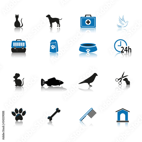 pet care icon set