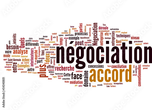 Négociation (collective, commerciale; tagcloud français)