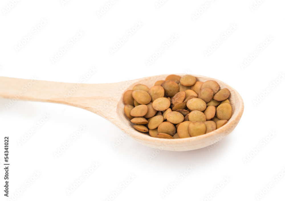 pulses in a wooden spoon isolated pulses in a wooden spoon isolated