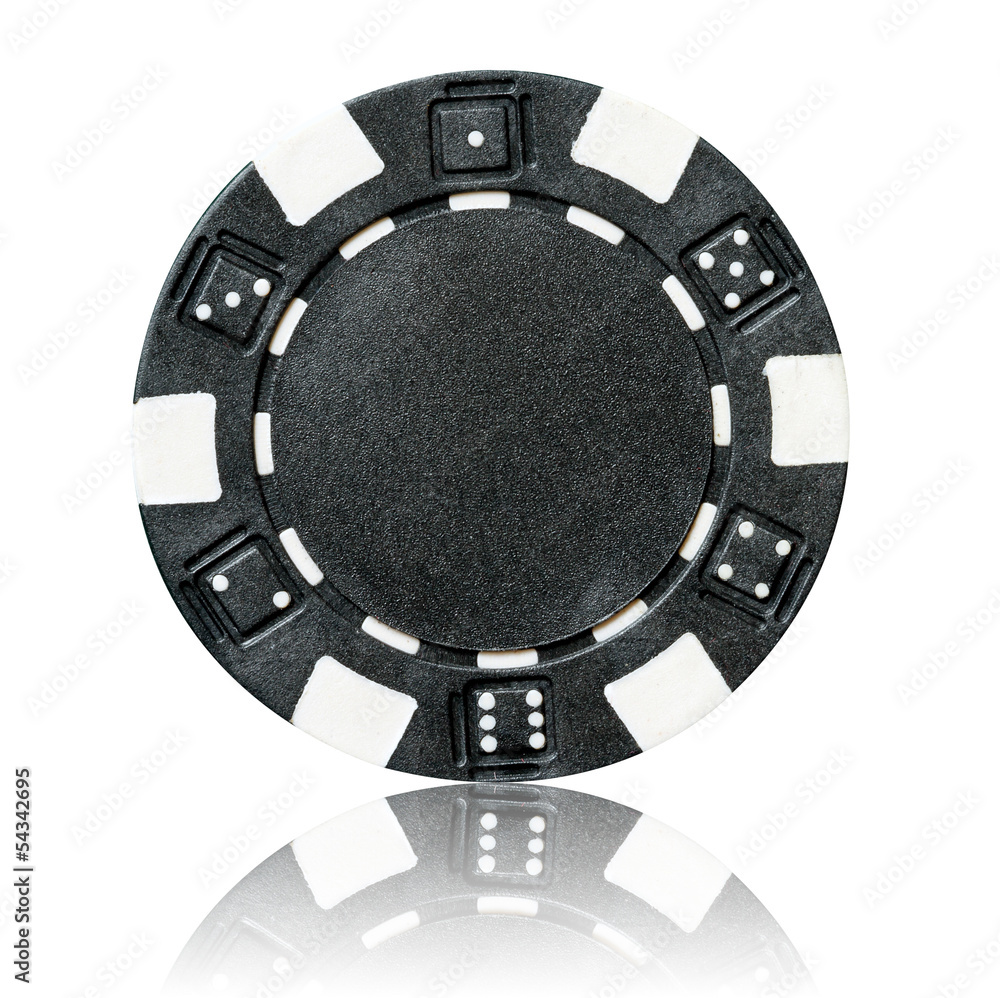 Naklejka premium black poker chip