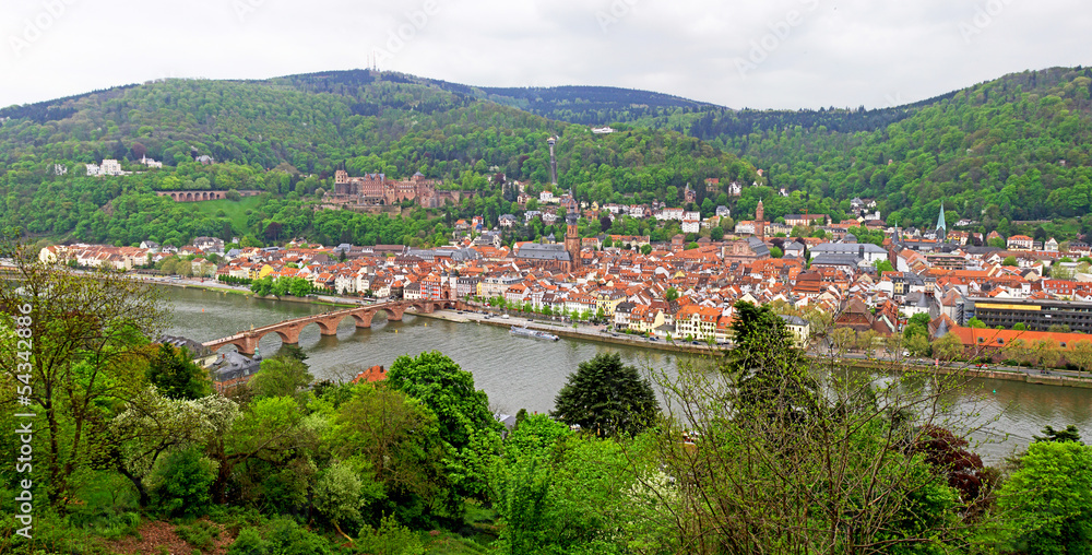 Panoramic view of Heildelberg, Germany