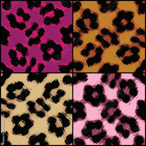 Seamless Leopard Print Textures