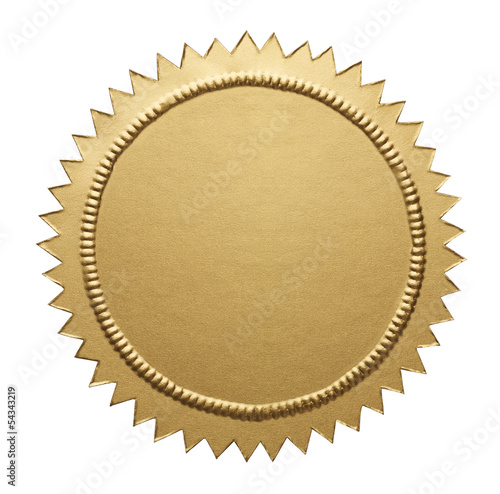 Carta da parati oro - Carta da parati Gold Metallic Seal
