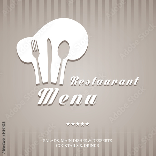 Restaurant menu