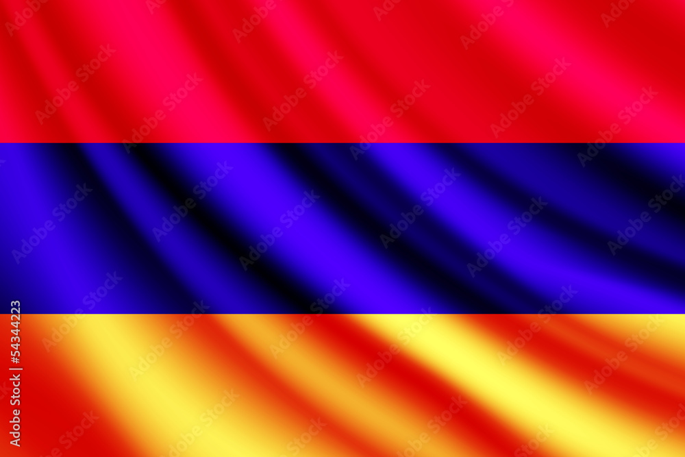 Fototapeta premium Waving flag of Armenia,vector