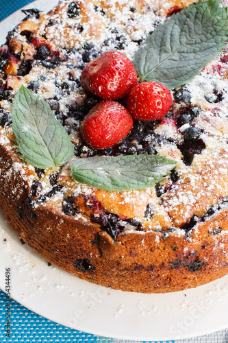 Homemade berry cake