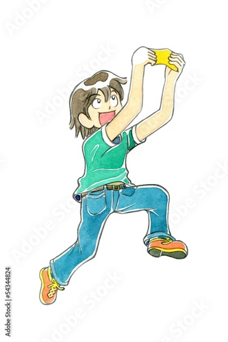 宝くじが当選した男性