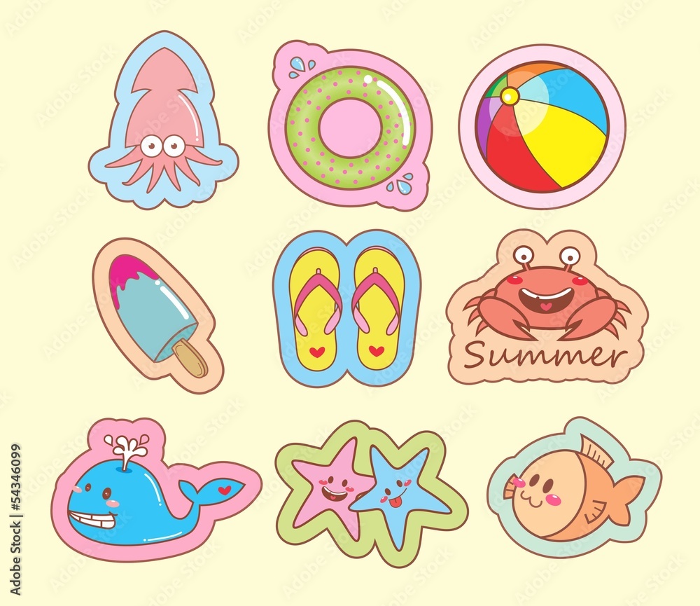Fototapeta premium Scrapbook - summer 2